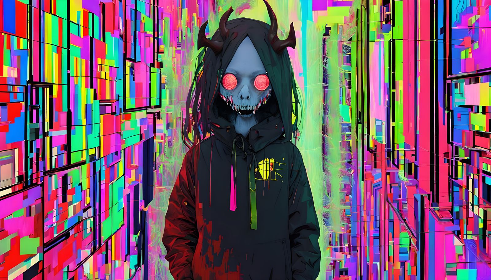 Creepy Junji Ito-Inspired Demon Ghost in College