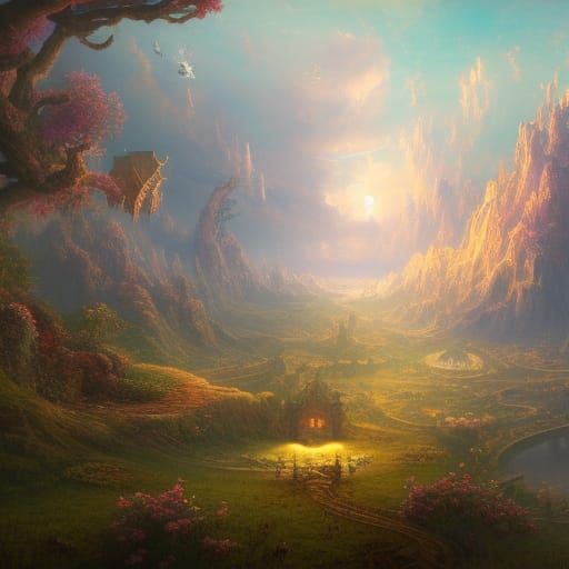 Ornate Sphere with Firework Blossoms at Sunset