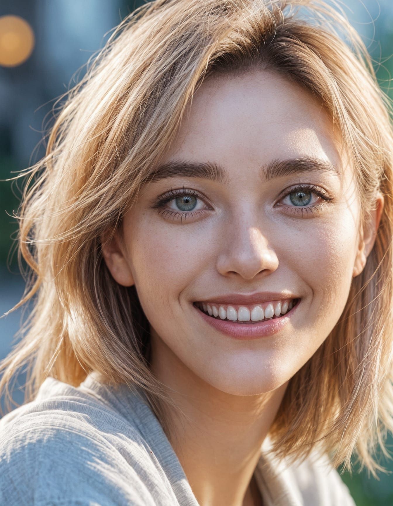 Charming Young Woman in a Whimsical Pose