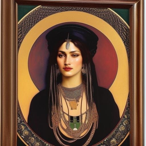Salome Art Nouveau Portrait in Style of Klimt