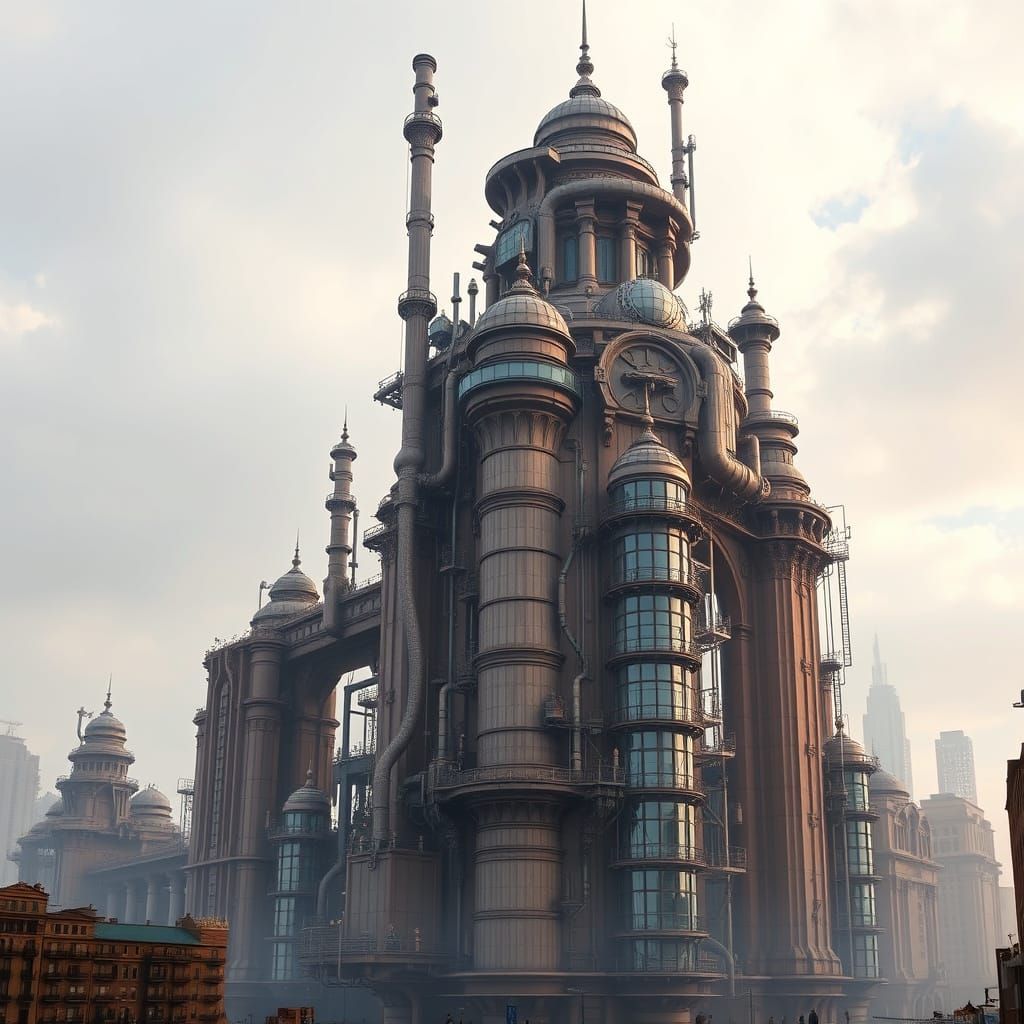 Elegant Steampunk Megastructure