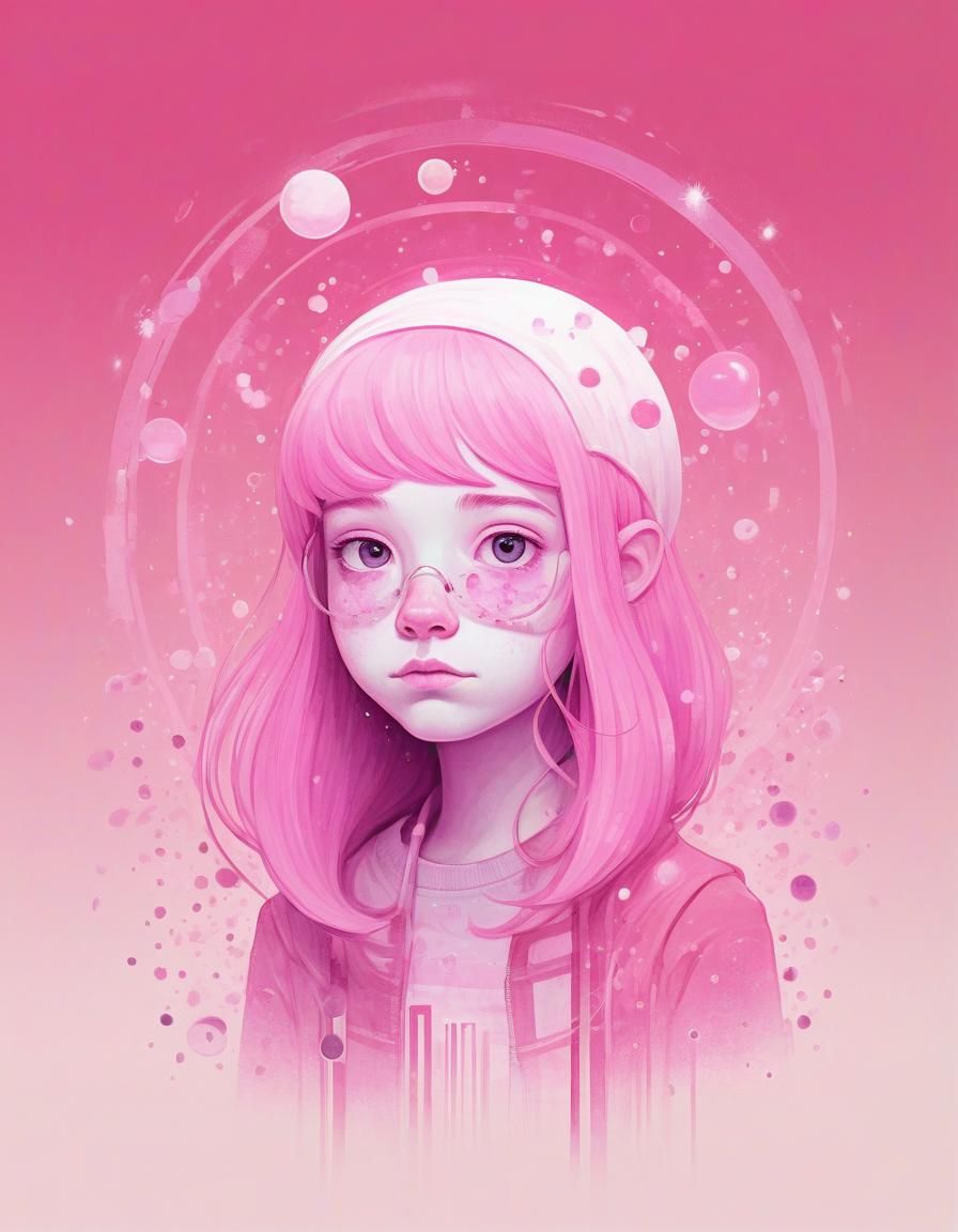 Ethereal Minimalist Portrait of Jane Jay in Mellow Pink