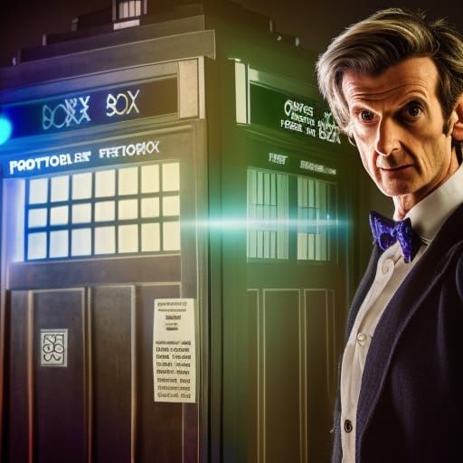 Doctor Who and Tardis in Natural Lighting