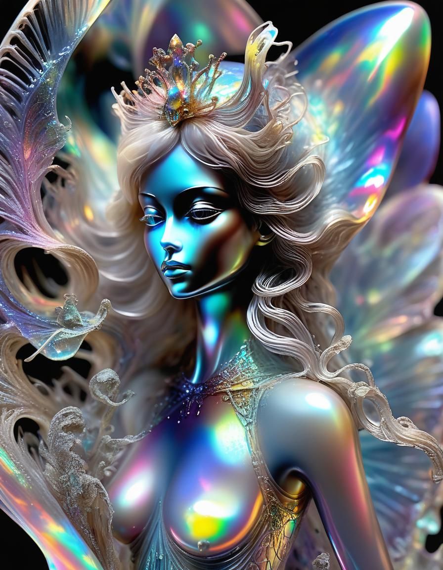 Spectrolite Opalescent Psychedelic Intricately Ethereally Go...