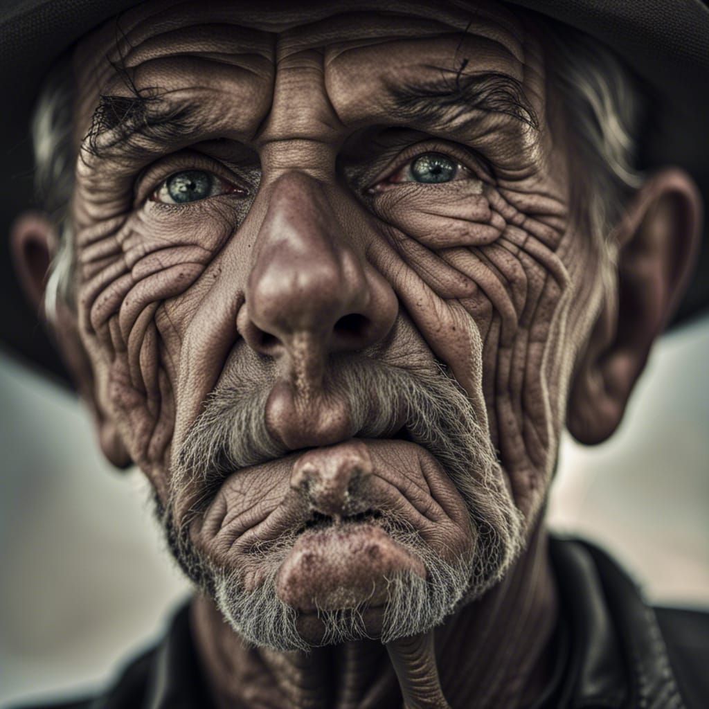 Weathered Cowboy Portrait in Natural Ambient Light
