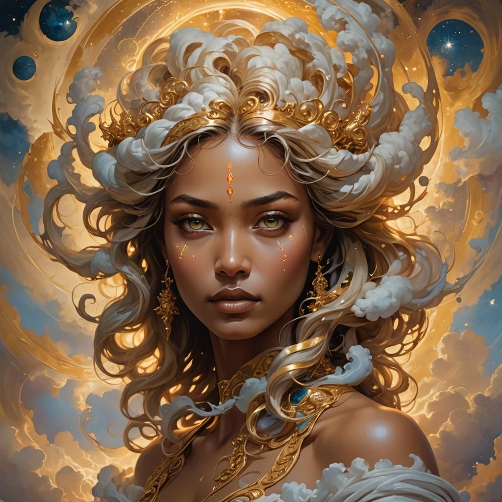 Intense Gaze of a Youthful Empath in Hyper-Realism