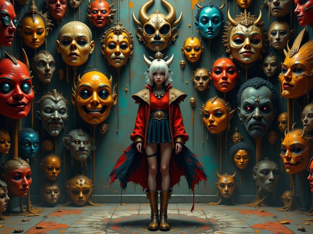 Chiyoko in Kabuki Mask Hall, Dynamic Lighting