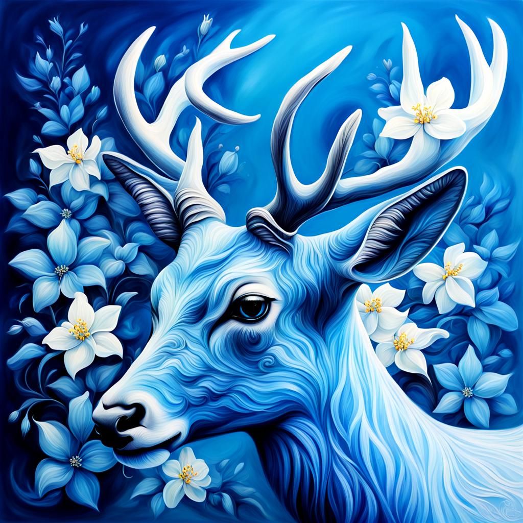 The blue deer
