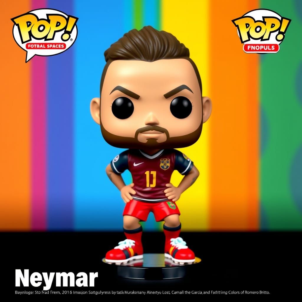 Surreal Soccer Icon in Vibrant Pop Art Style