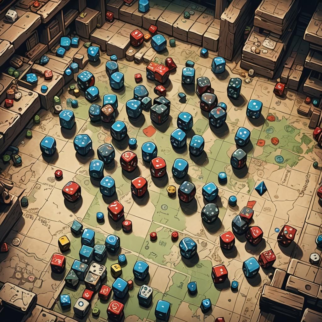 Friends Play Tabletop RPG in Anime Style