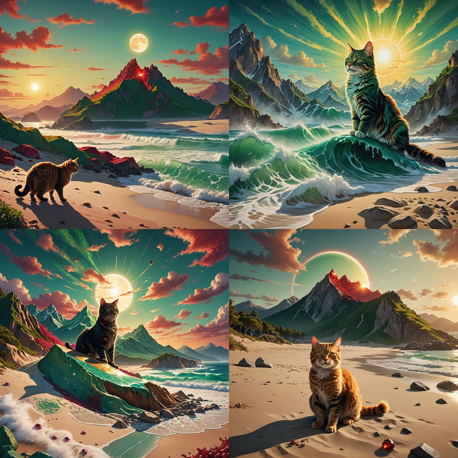 Cat Mountain Plays with Sun on Ruby Beach