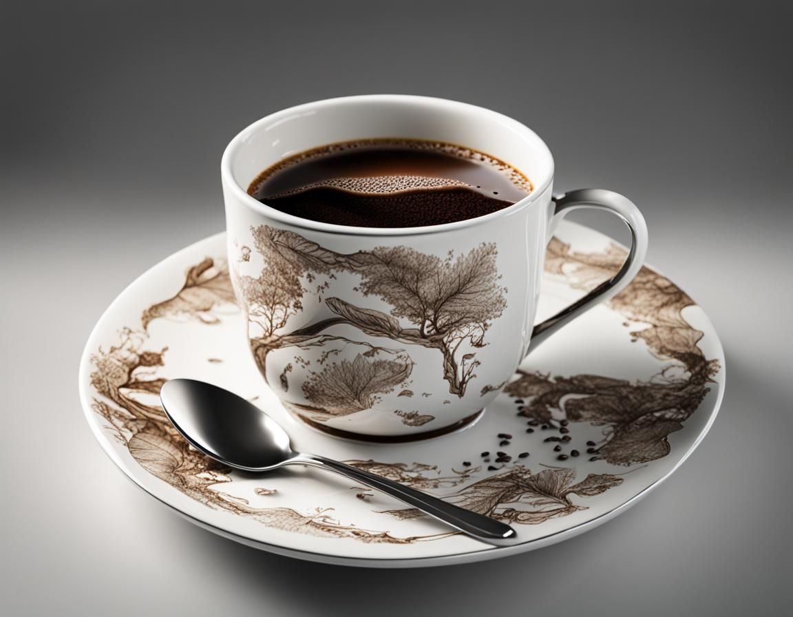 Minimalist Cup of Coffee Still Life