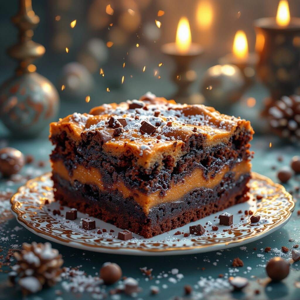 Hyperdetailed Sweet Potato Brownie with Cacao