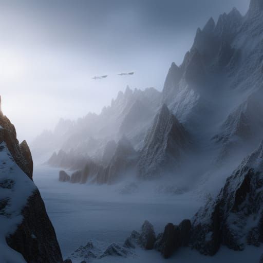 Dramatic Frost Digital Matte Painting
