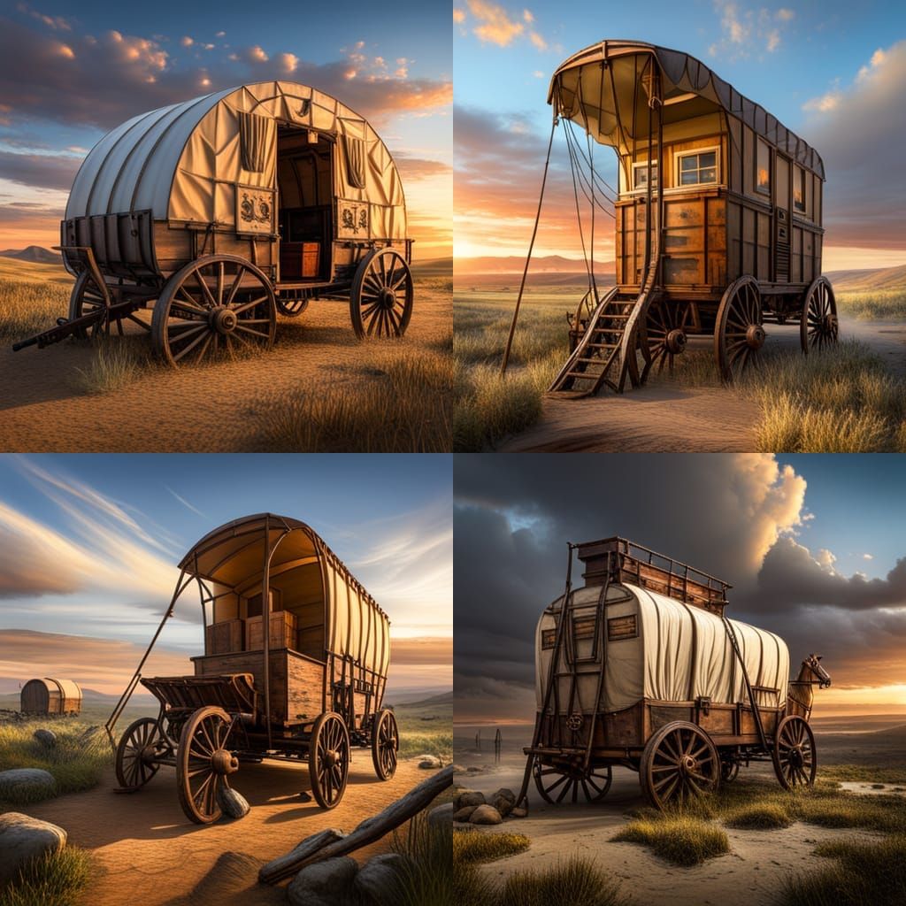 Post-Apocalyptic Conestoga Wagon