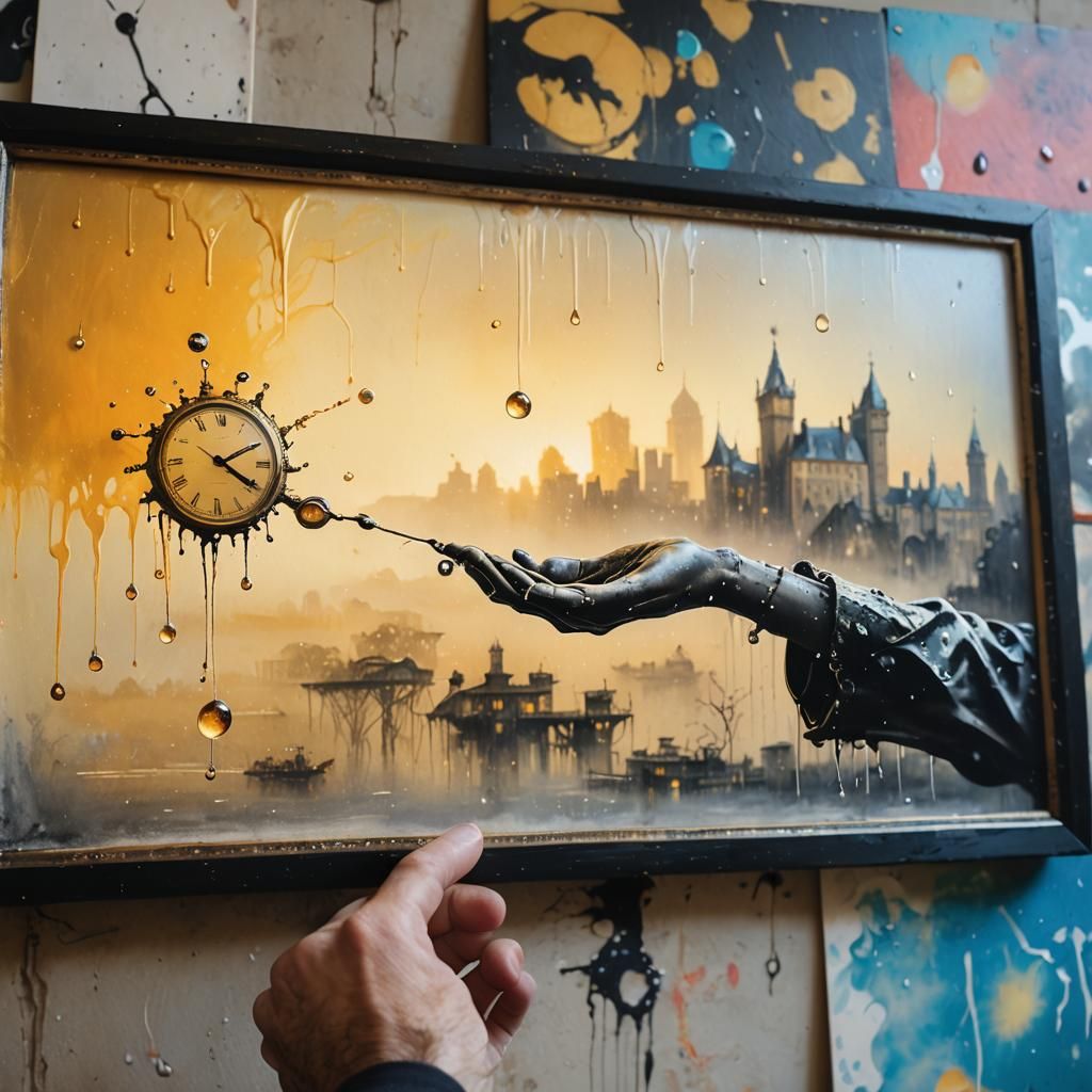 Surreal Melting Clocks: A Magical Realist Masterpiece