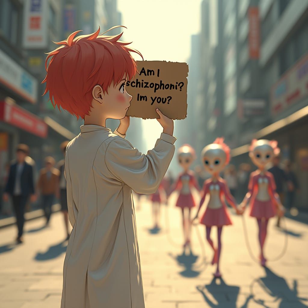 Mysterious Boy in City Streets Meets Alien Encounter in Cybe...