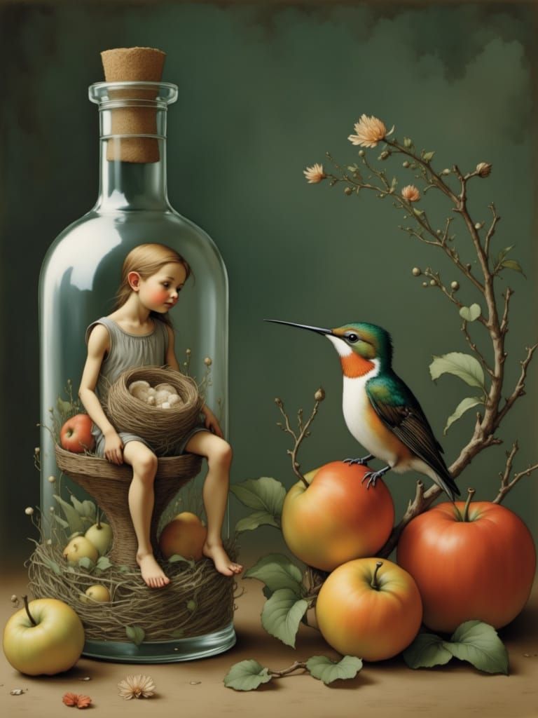 Whimsical Floral Fantasy in a Botanical Paradise