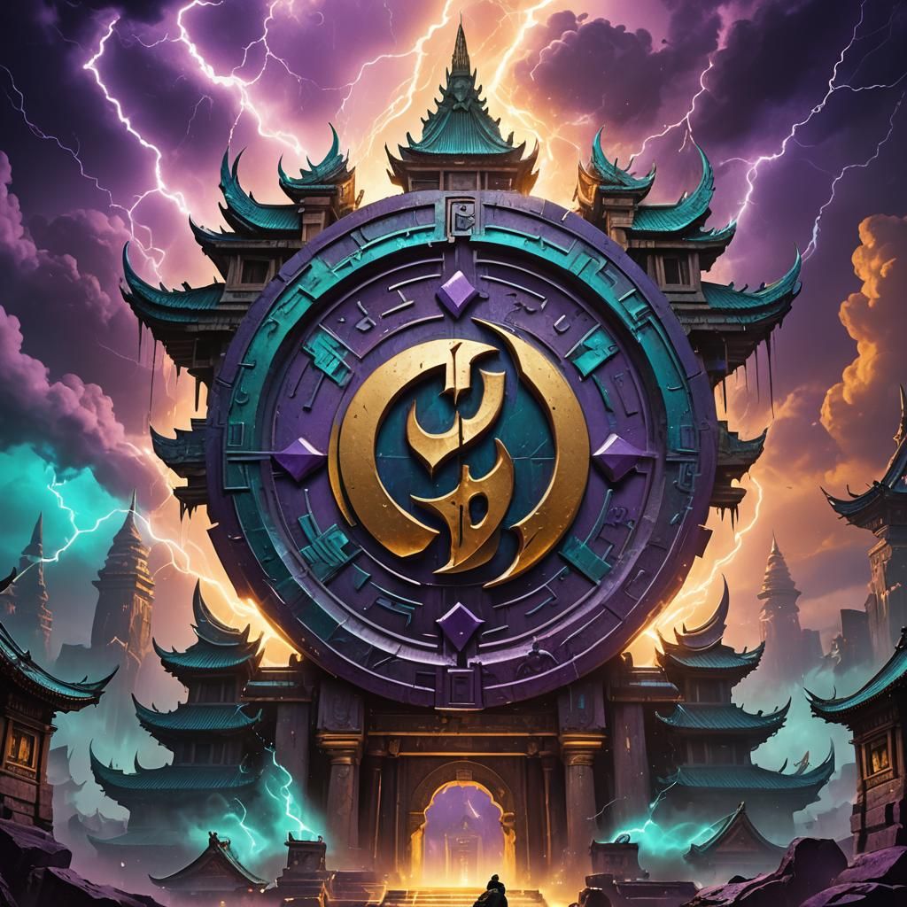Mystic Wu Tang Temple: Fantasy Digital Art