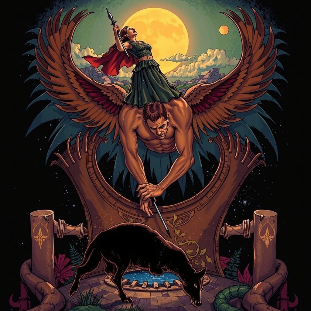 Abstract Smooth Lines Composition