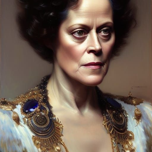 Romantic Oil Painting Portrait of a Beautiful Woman