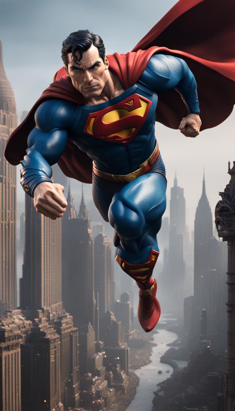 Superman Funko Pop Artstation Unreal Engine Render