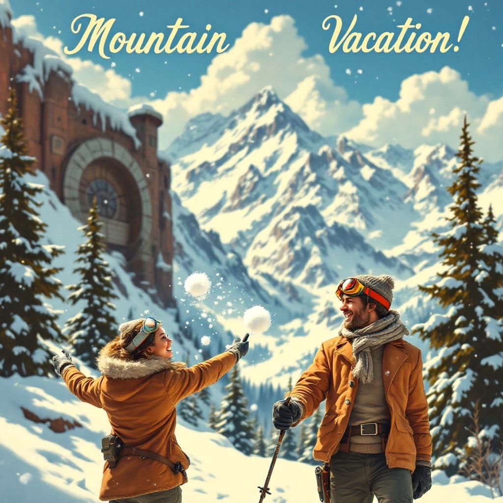 Enjoy Nuclear Winter: Retro Travel Poster