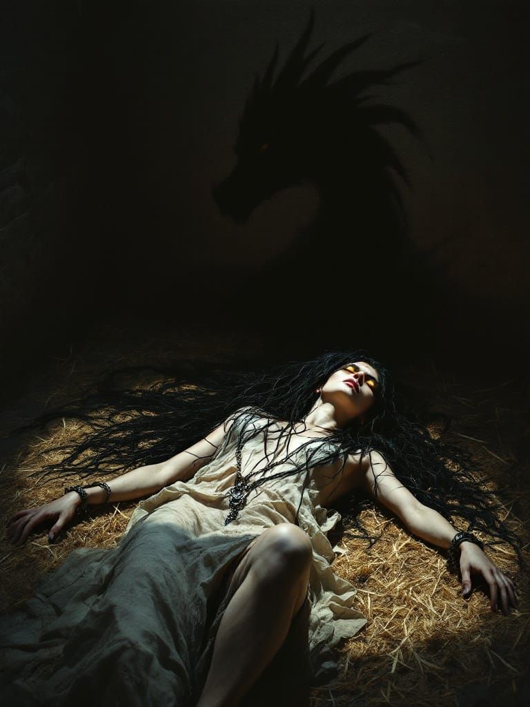 A Miserable Dragon Maiden Trapped in a Dungeon Cell