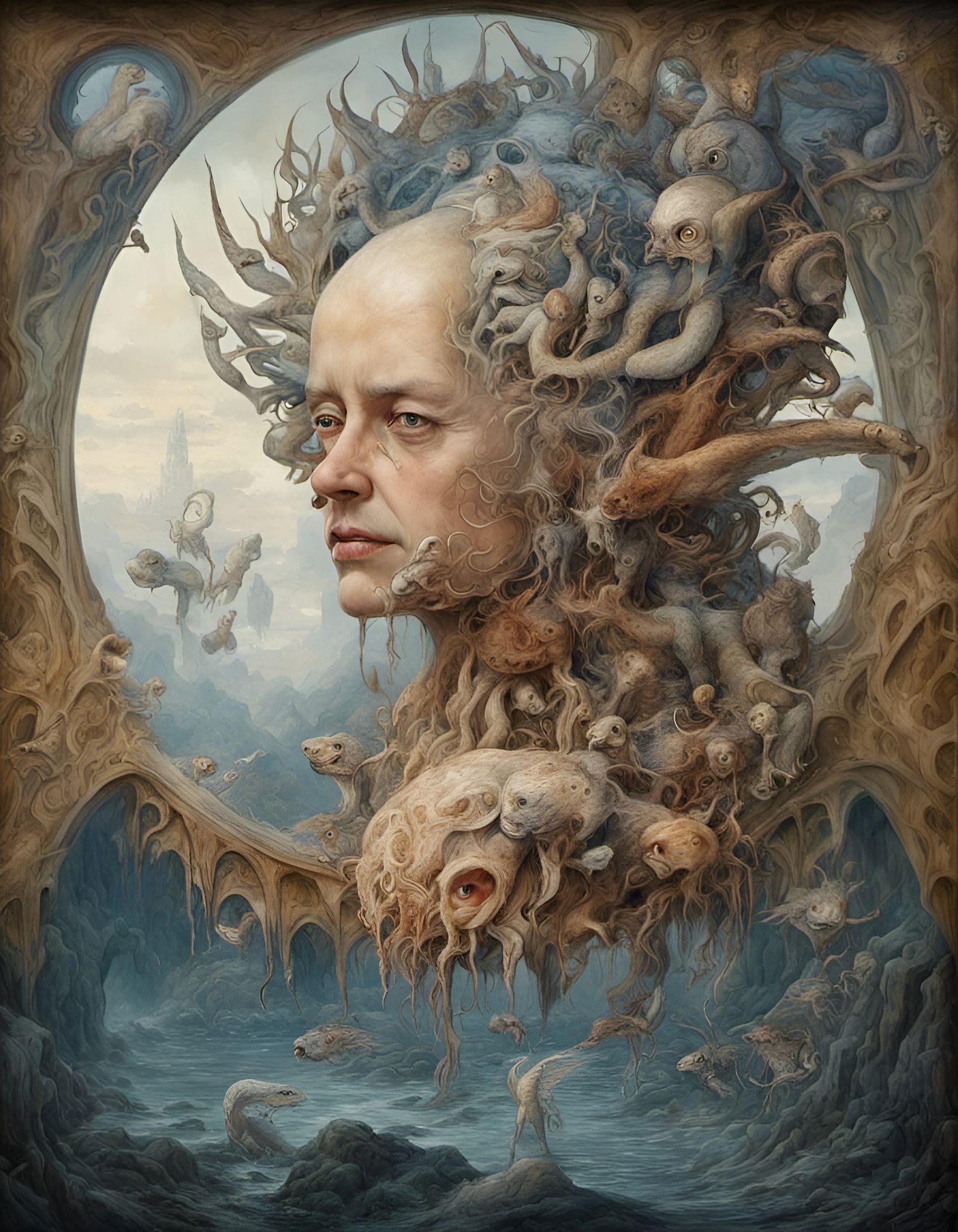 Cryptid Taxidermy in Surrealist Style