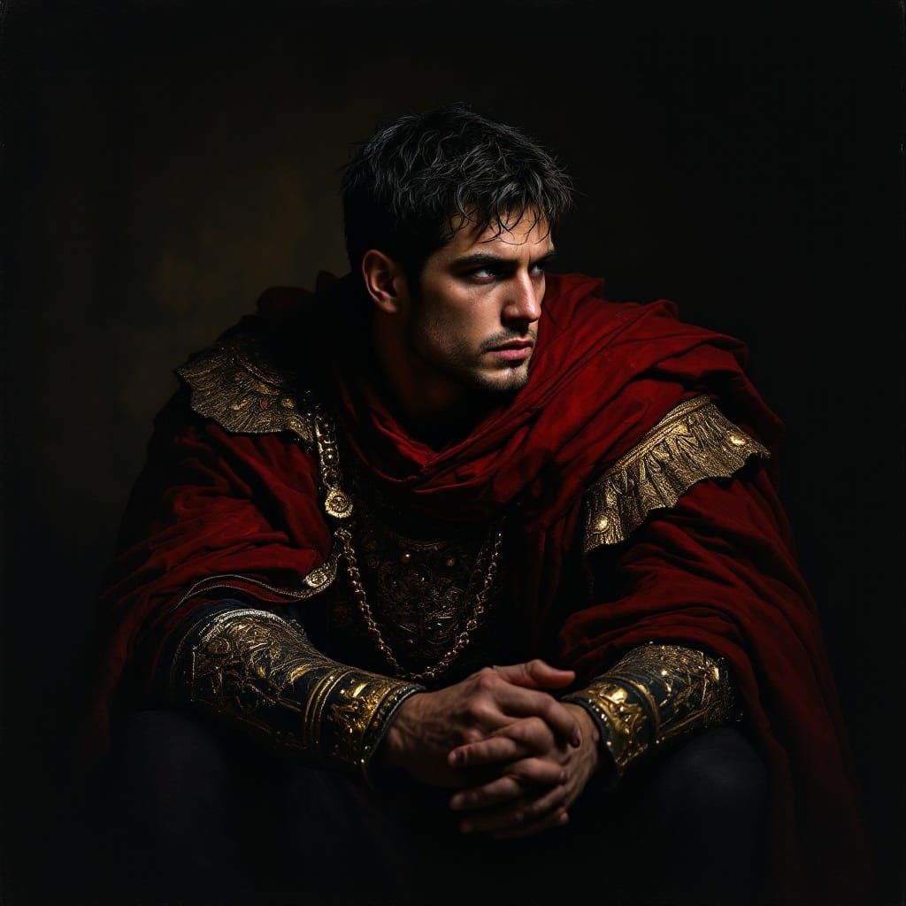 Nero Portrait in Dark Romantic Style