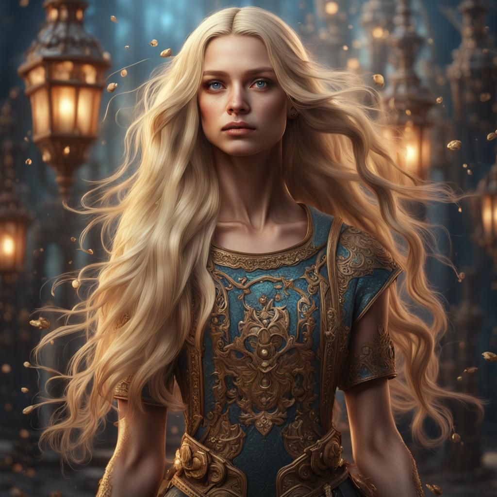 Photorealistic Portrait of a Blond Woman