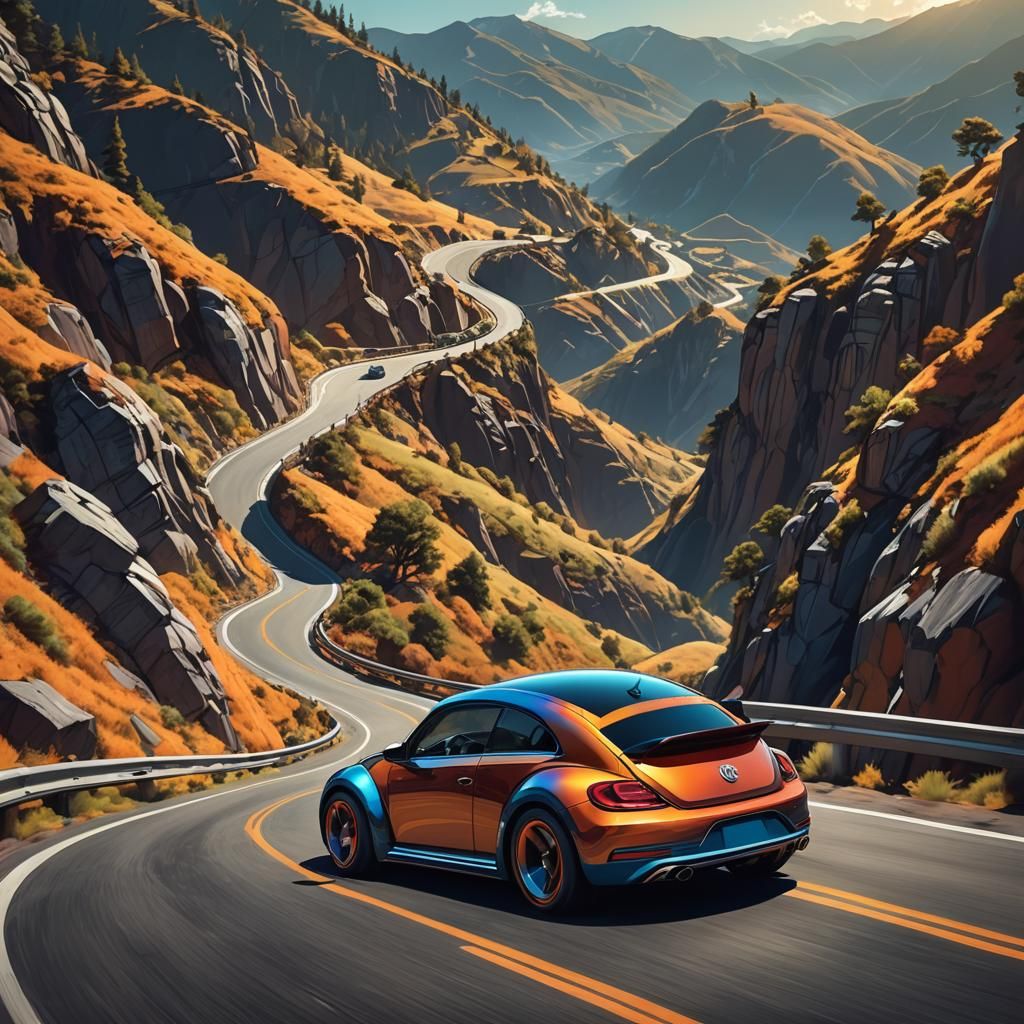 Custom VW Beetle Supercar Concept Art