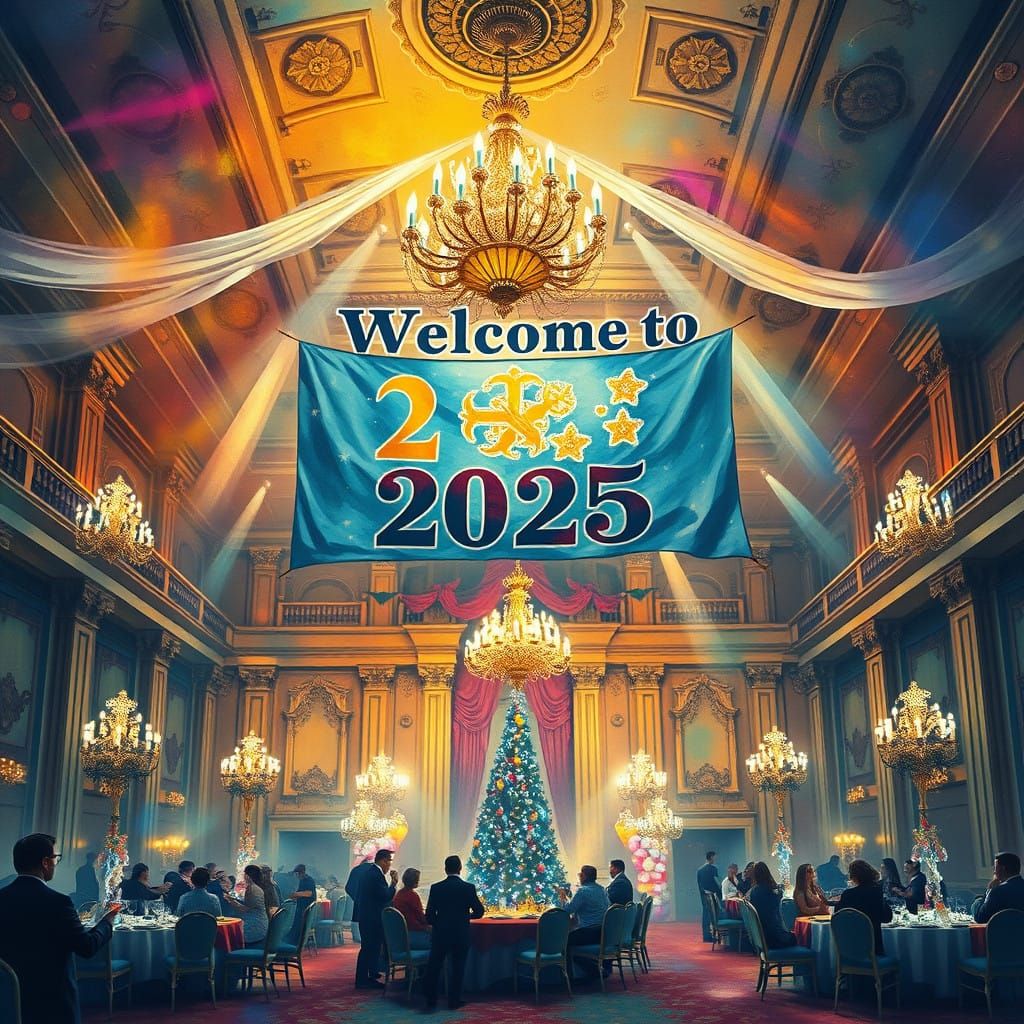 Epic New Year's Eve Ballroom Celebration in Whimsical Master...