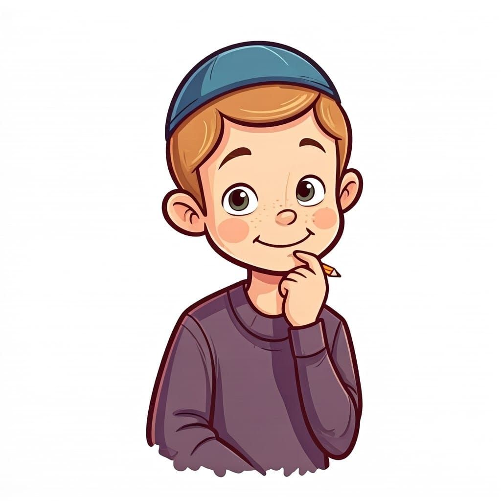 Raleigh Style Haredi Jewish Boy with Pensive Expression