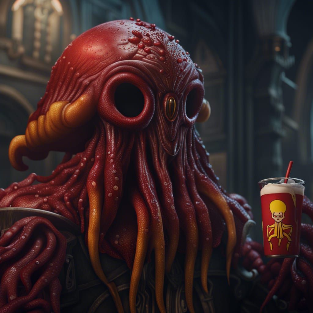 Ronald McDonald as Illithid: Detailed Matte Painting