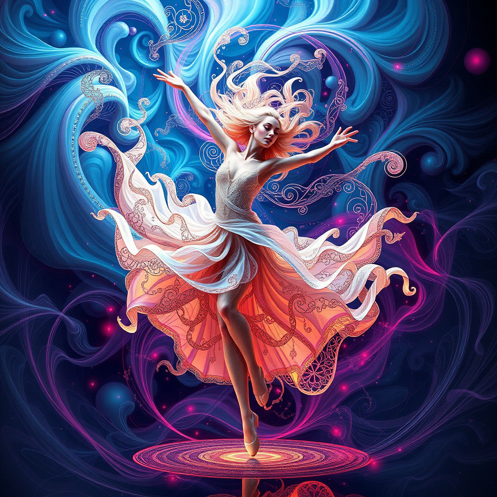 Ethereal Dancer in Fractal Motion: A Digital Kinetic Sculptu...