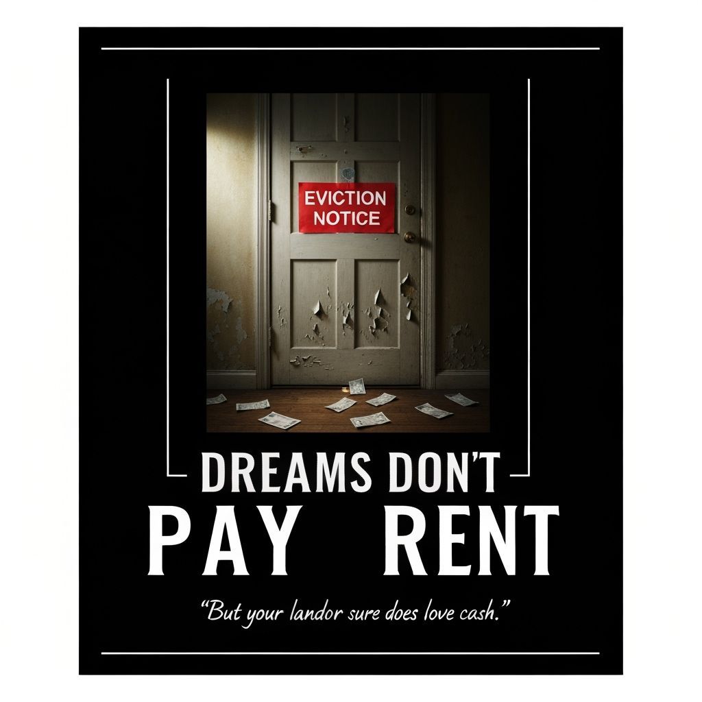 Parody Demotivational Poster: Eviction Notice on Apartment D...