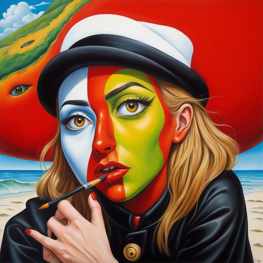 Surreal Scene as Matte Oil Painting