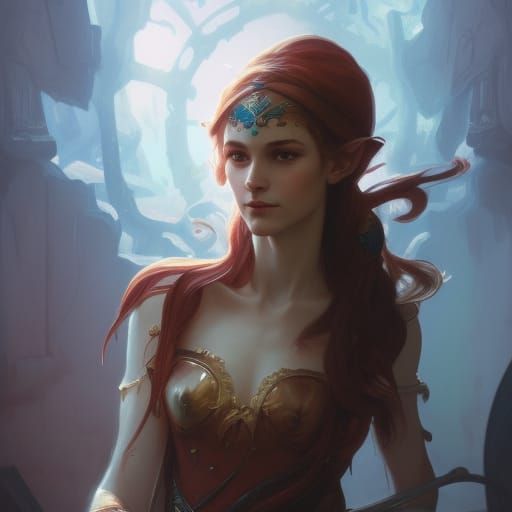 Detailed Elves Portrait in Fantasy Art Style