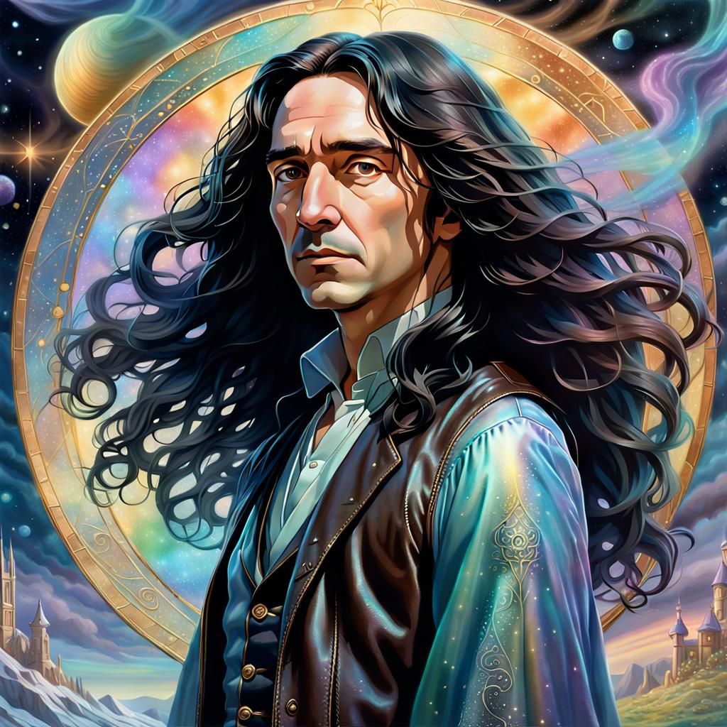 Dominant Snape Figure in Ethereal Fantasy Illustration