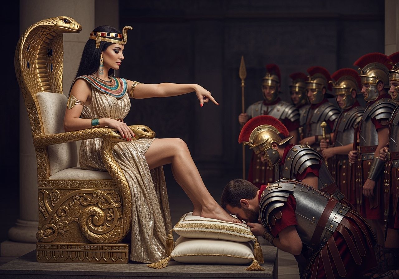 Egyptian Queen on Throne, Professional Photography
