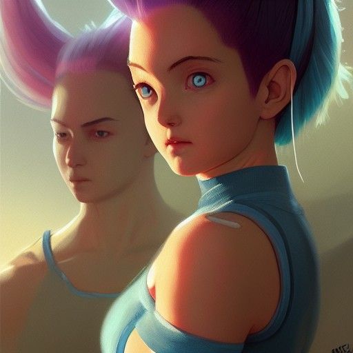 Bulma as Fantasy Art Illustration