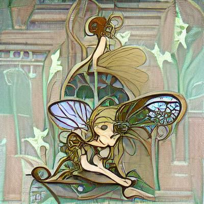 Art Nouveau Fairy Illustration
