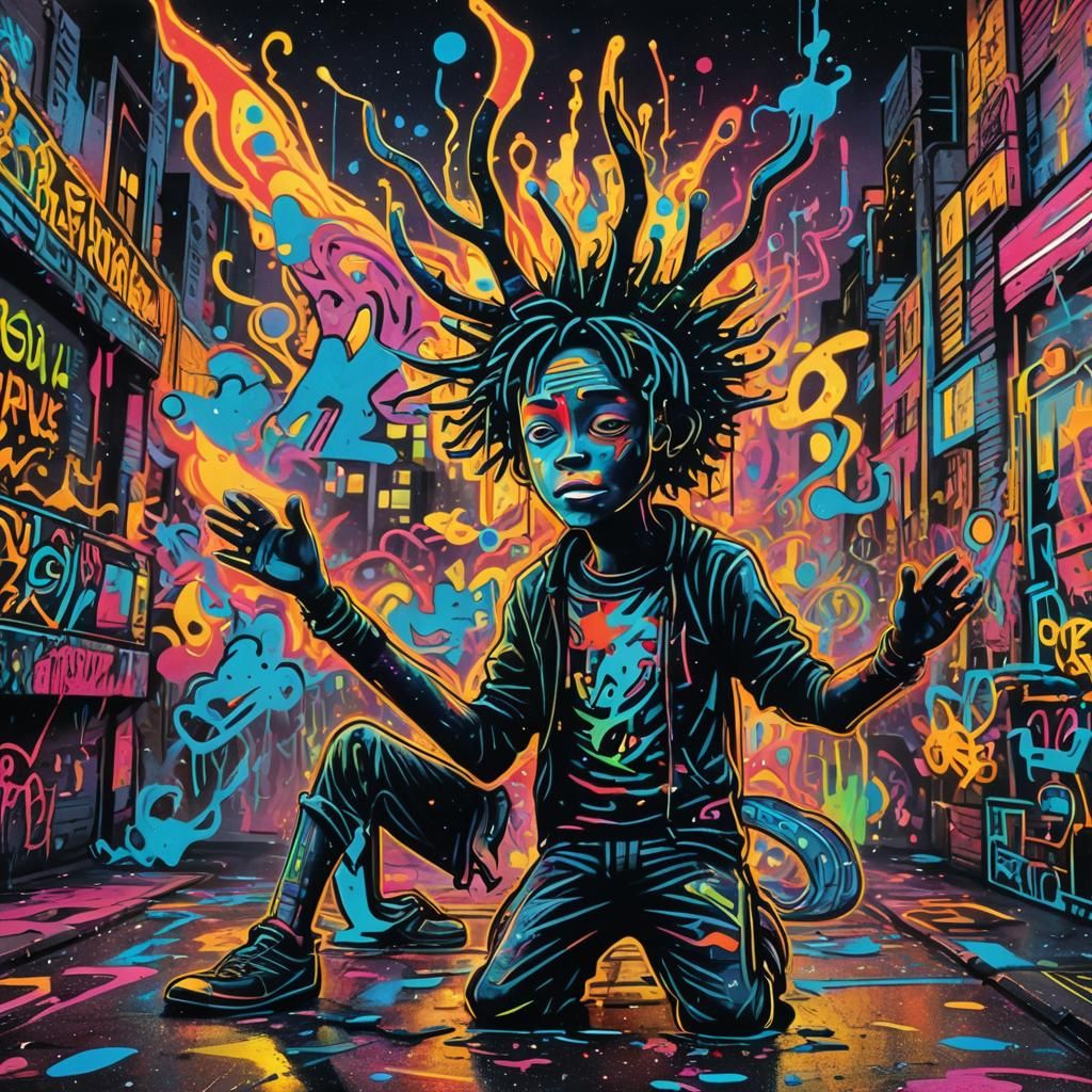 Ra's Dream: Loki and Fairies in Graffiti Art