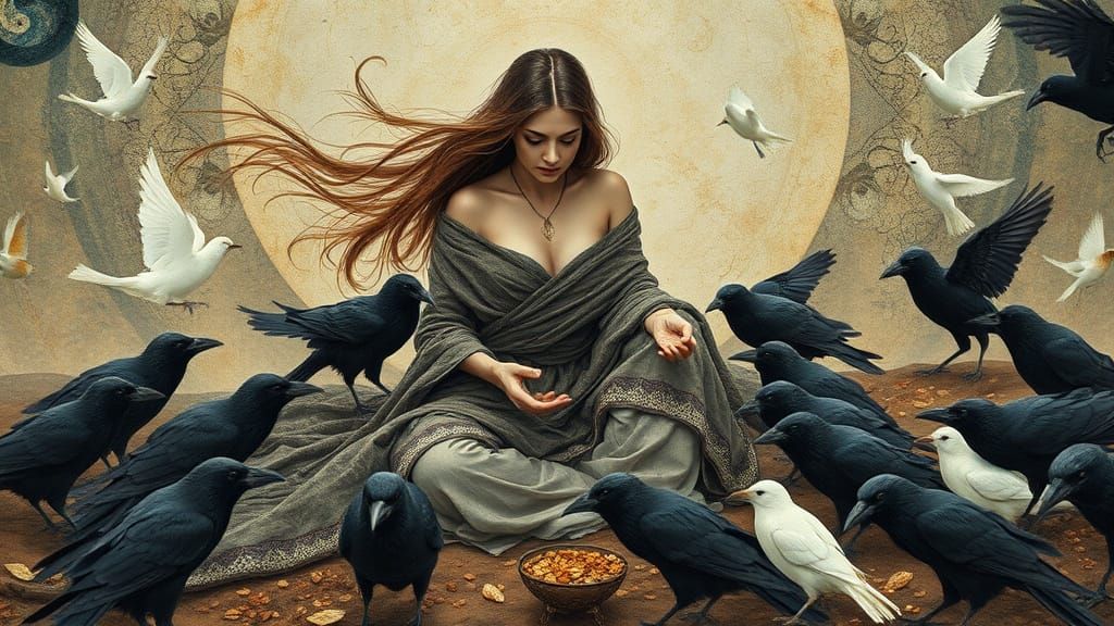 Serene Figure Amidst Nature's Harmony