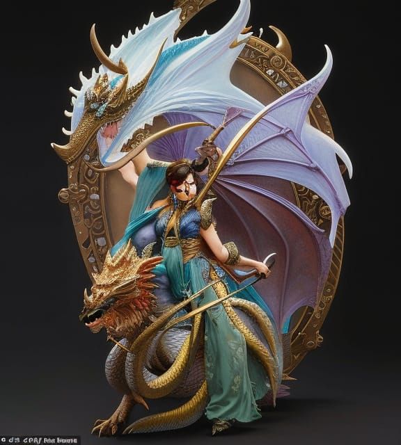 Dragon-Born Assassin: Colorful Fantasy Painting