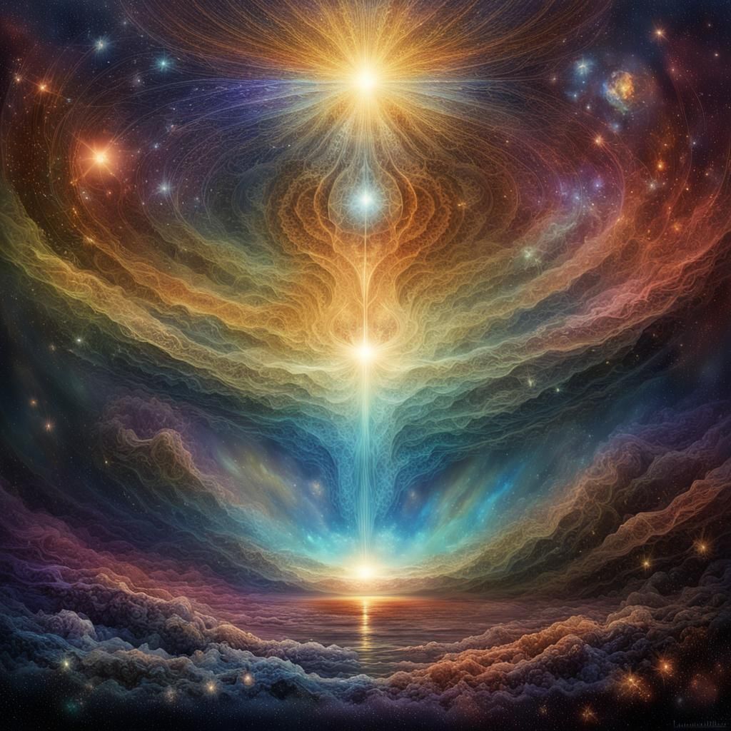 Celestial Spirit in Ethereal Luminescence