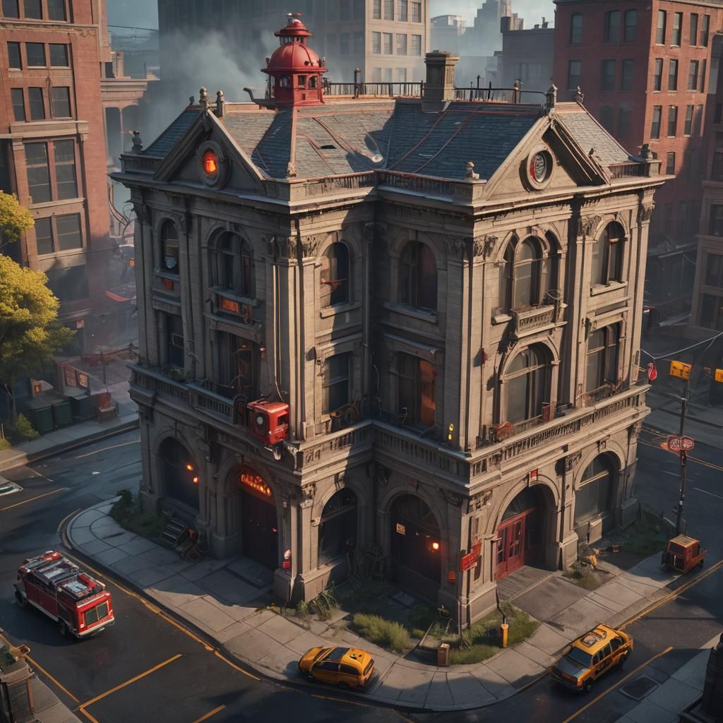 Ghostbuster Firefighter Station Concept Art