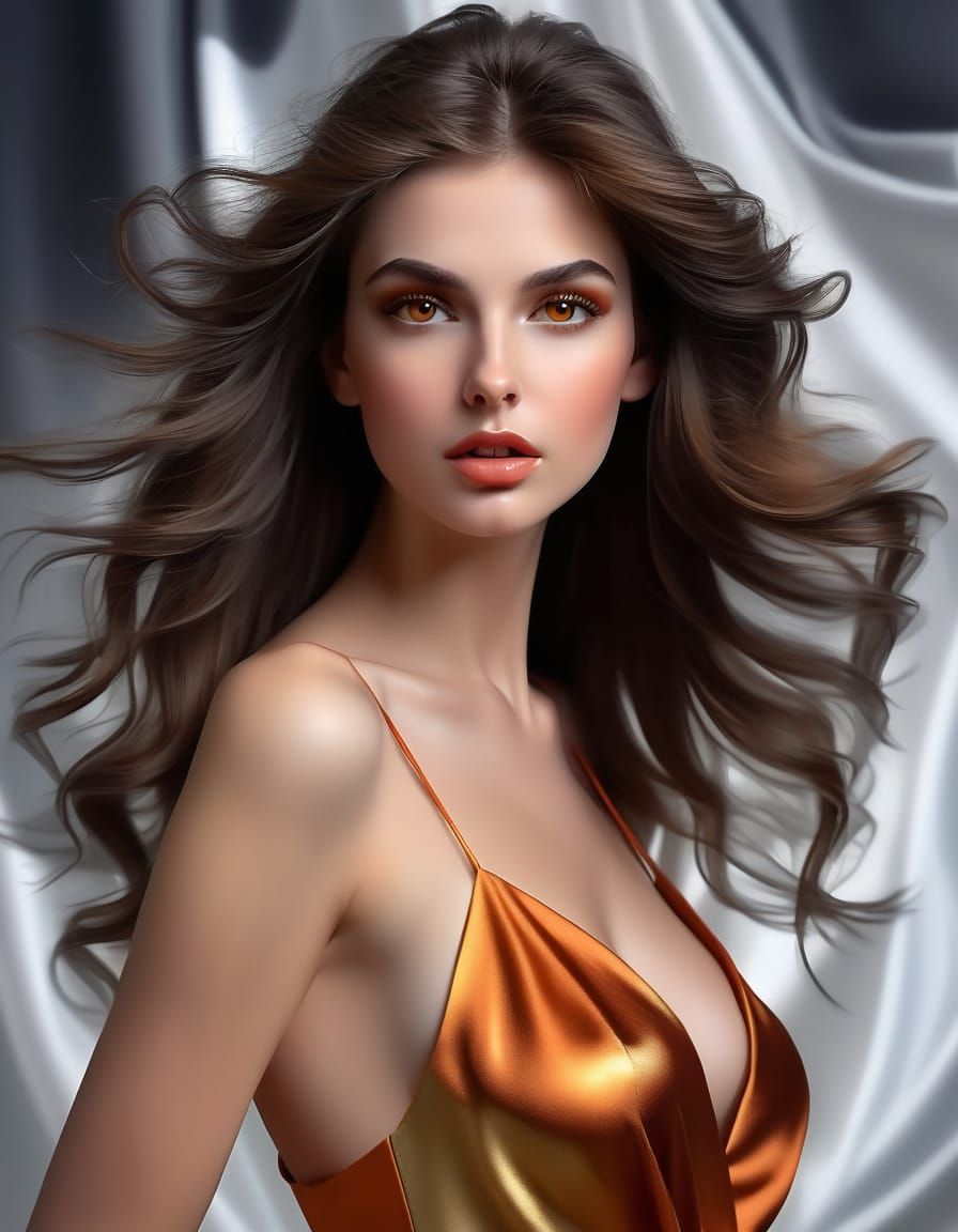 Stunning Portrait in Elegant Cocktail Dress