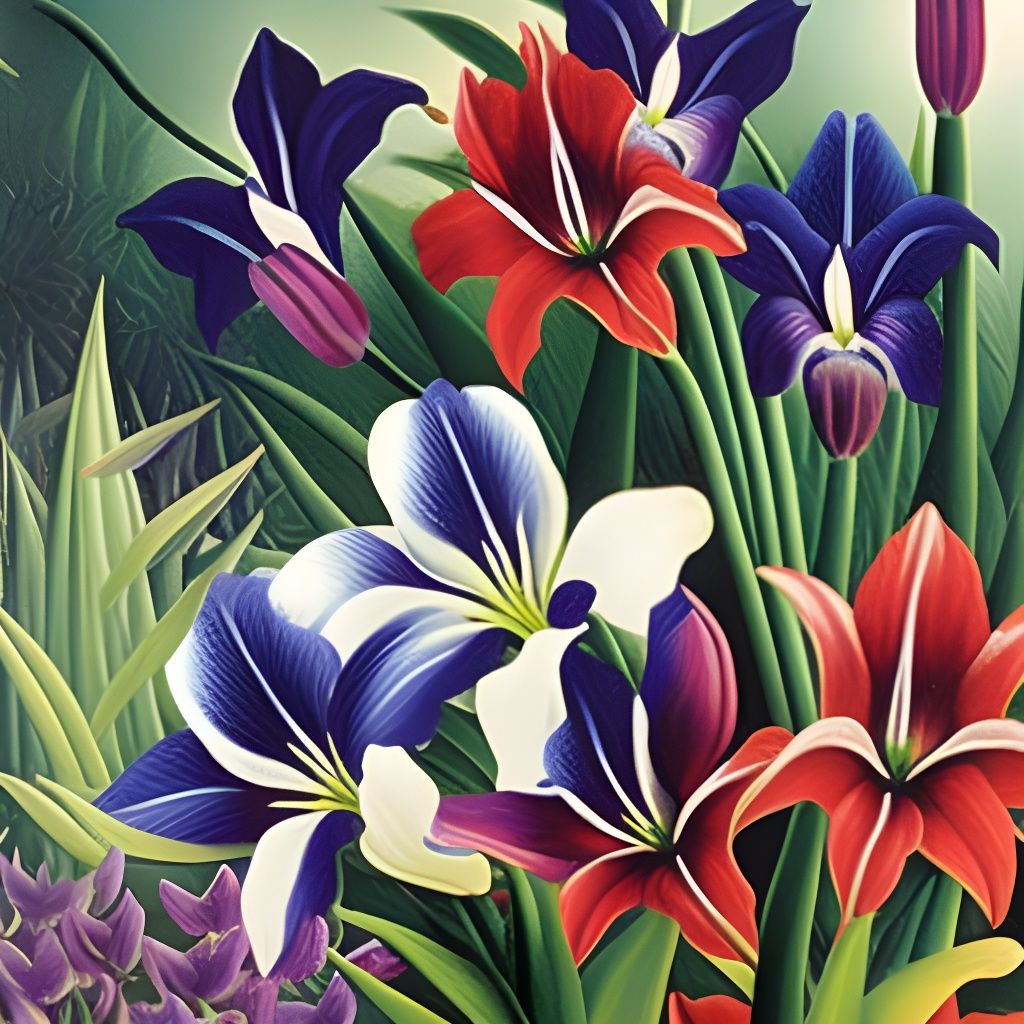 Lush Lilies Bouquet in Rousseau Style